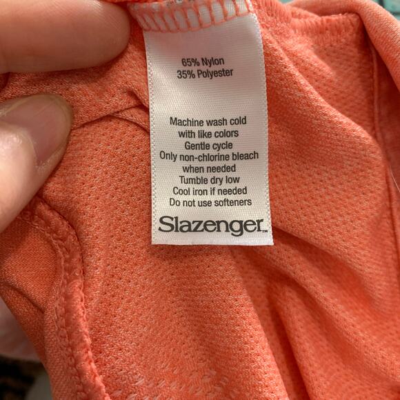 Slazenger Peach Coral Performance Breathable Gold Polo Size XL - Picture 8 of 8